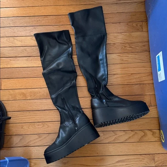 Nine West Black Over-the-Knee Boots - Picture 4 of 5